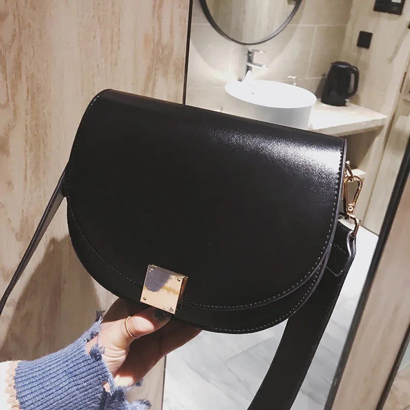 Vintage Crossbody Bags For Women Small Saddle Bag Leather Shoulder Bag