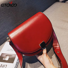 Vintage Crossbody Bags For Women Small Saddle Bag Leather Shoulder Bag