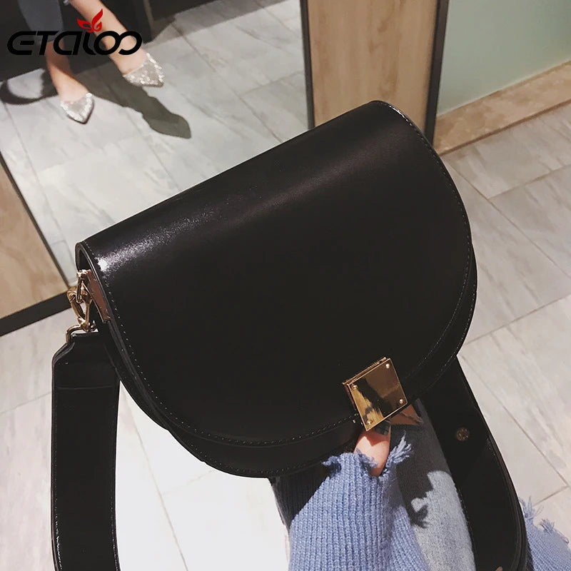 Vintage Crossbody Bags For Women Small Saddle Bag Leather Shoulder Bag
