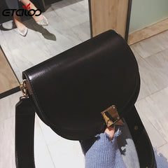 Vintage Crossbody Bags For Women Small Saddle Bag Leather Shoulder Bag