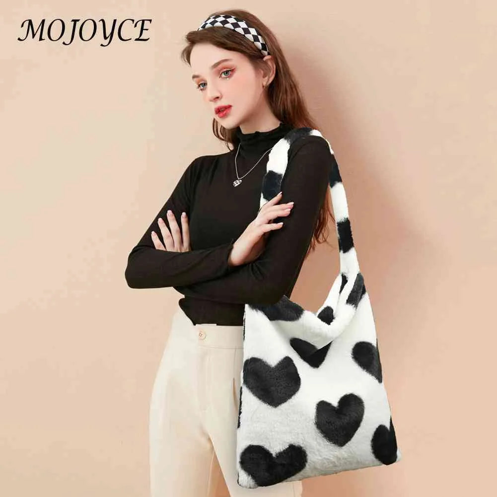 Vintage Crossbody Bags Large Capacity Love Print Leopard for Leisure Travel