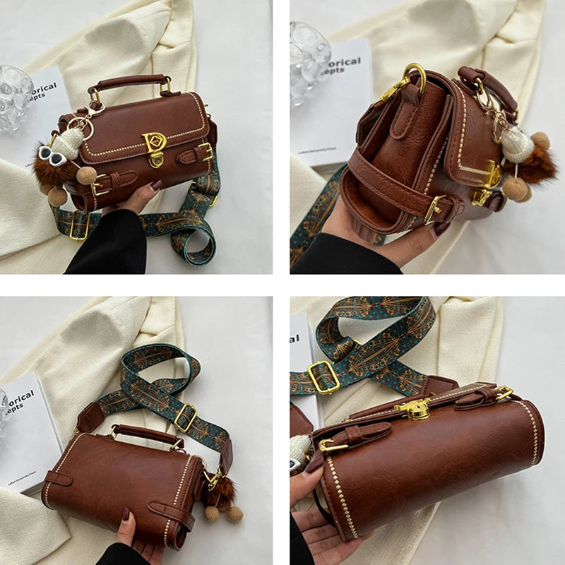 Vintage Crossbody Bags for Women Satchels Handbags Female Messenger Shoulder Bag