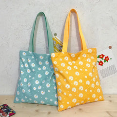 Vintage Daisy Flower Women Nylon Shoulder Bags Casual Tote Student Girls Handbag