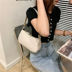 Vintage Crocodile Pattern Women Underarm Shoulder Bag