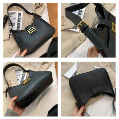 Vintage Women Shoulder Bag Ladies Underarm Bags Female PU Leather Handbags