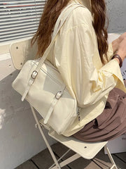 Vintage Green PU Leather Tote Handbag