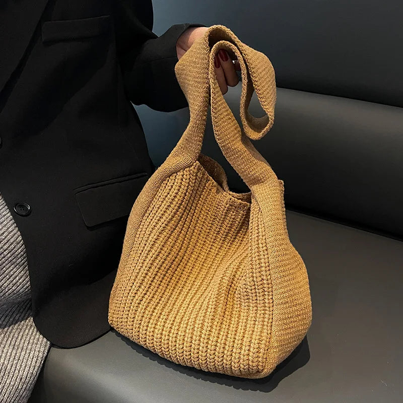 Vintage Bucket Handbag for Women Crossbody Messenger Bag