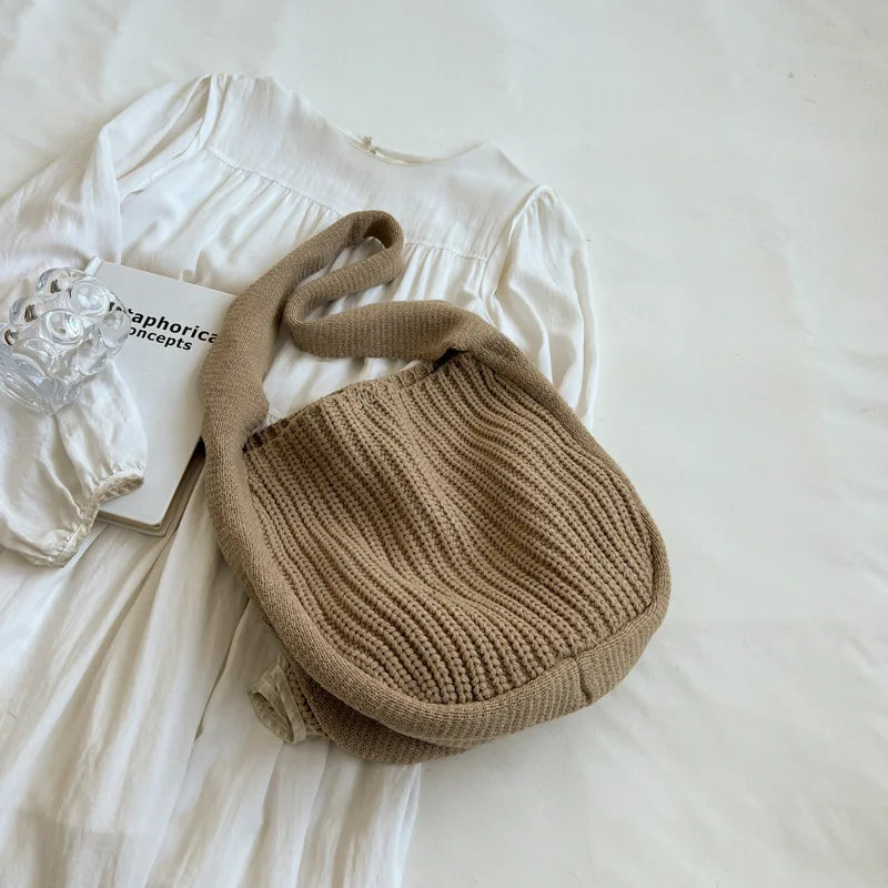 Vintage Bucket Handbag for Women Crossbody Messenger Bag