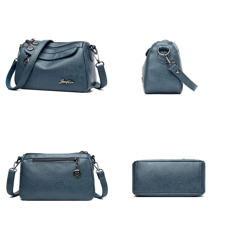 Vintage Leather Shoulder Bag for Women Small Crossbody Bag Ladies Summer Bags