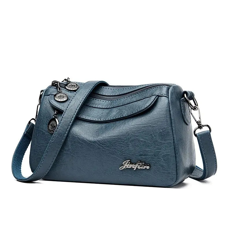 Vintage Leather Shoulder Bag for Women Small Crossbody Bag Ladies Summer Bags