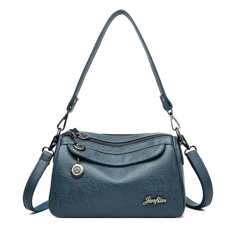 Vintage Leather Shoulder Bag for Women Small Crossbody Bag Ladies Summer Bags