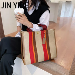 Vintage Large Capacity Women's Handbag Canvas Shoulder Bag Crossbody Tote