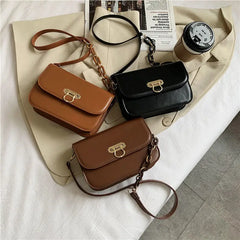 Vintage Shoulder Bags Women High PU Leather Female Messenger Crossbody Flap