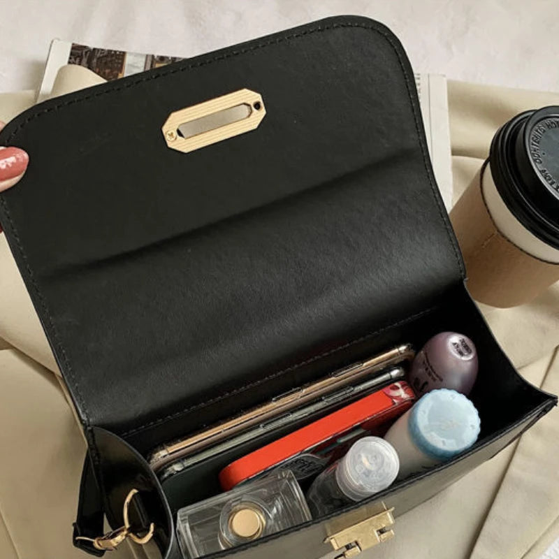 Vintage Shoulder Bags Women High PU Leather Female Messenger Crossbody Flap