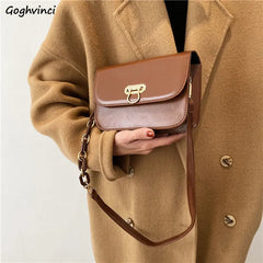 Vintage Shoulder Bags Women High PU Leather Female Messenger Crossbody Flap