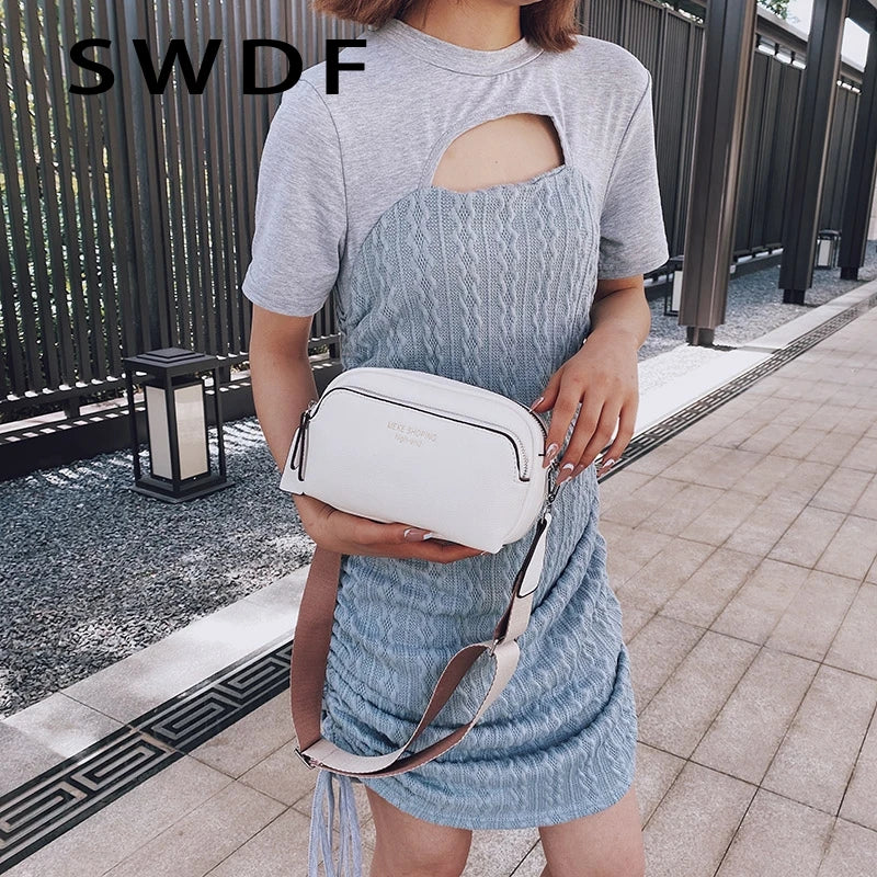 Vintage PU Leather Crossbody Sling Bag for Women