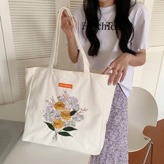 Vintage Embroidered Flowers Women Shoulder Bag Large Capacity