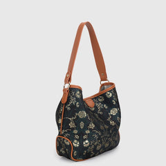 Vintage Embroidery Flowers Large Tote Bag Women Shoulder Crossbody Bags