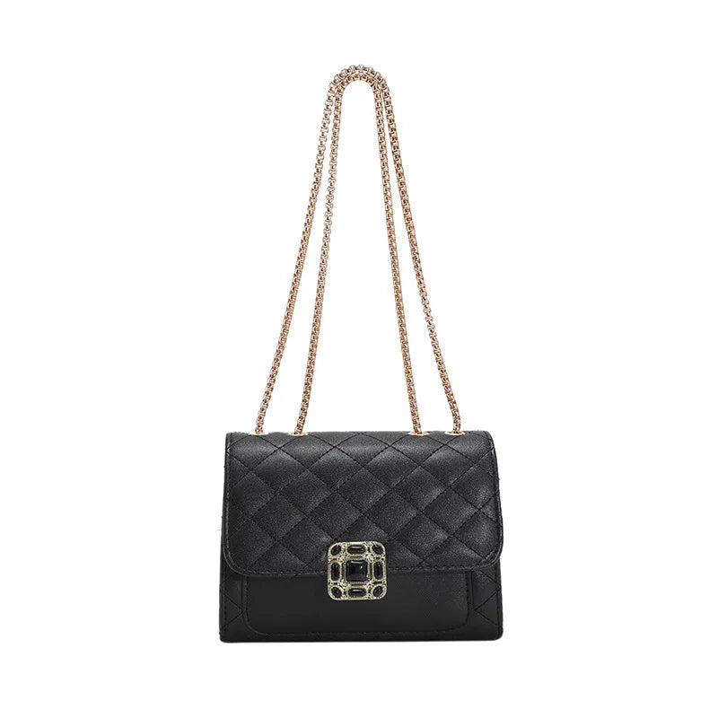 Vintage Embroidery Rhombus Chain Small Square Bag