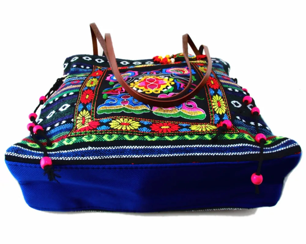 Vintage Ethnic Shoulder Hobo Hippie Embroidery Floral Cross Body Purse Bag