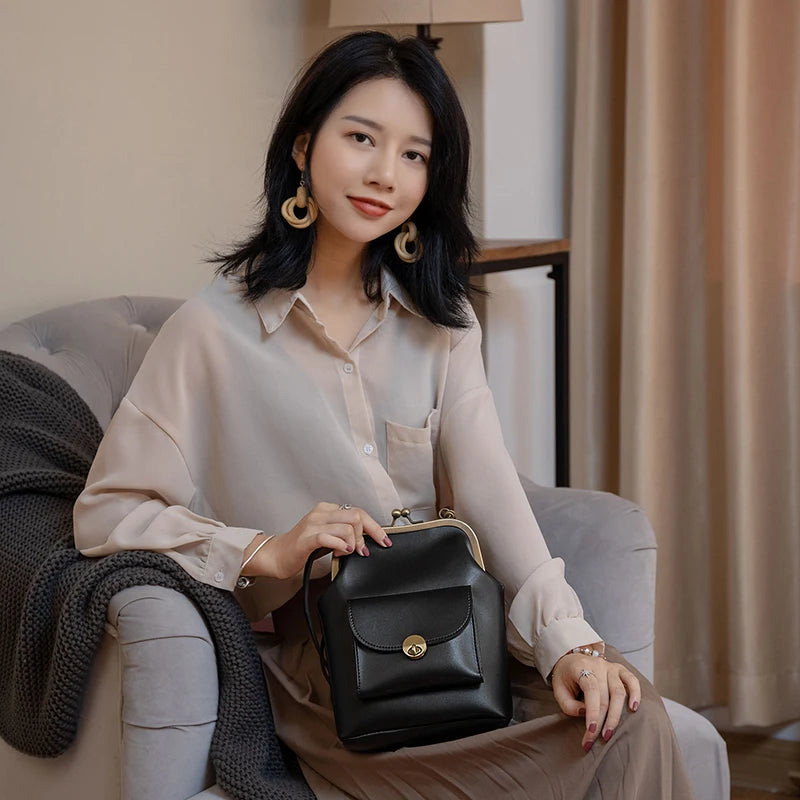 Vintage PU Leather Women's Handbags Purses Crossbody Bag
