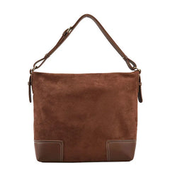 Vintage Frosted Leather Women's Handbag Zipper Shoulder Bag