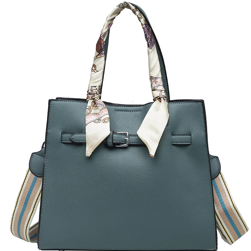 Vintage Female Ribbon bag PU Leather Women's Handbag Shoulder Mess
