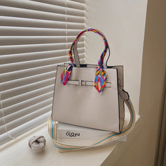 Vintage Female Ribbon bag PU Leather Women's Handbag Shoulder Mess