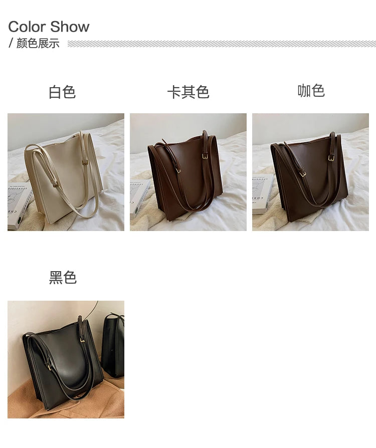 Vintage Female Tote High PU Leather Women's Handbag Shoulder Messenger Bag