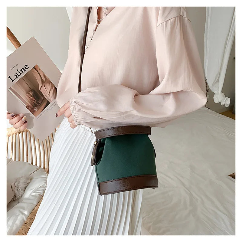 Vintage Female Tote Bucket Bag Bolsas Travel Shoulder Messenger Bag