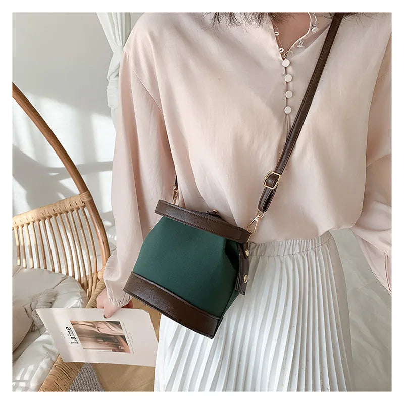 Vintage Female Tote Bucket Bag Bolsas Travel Shoulder Messenger Bag