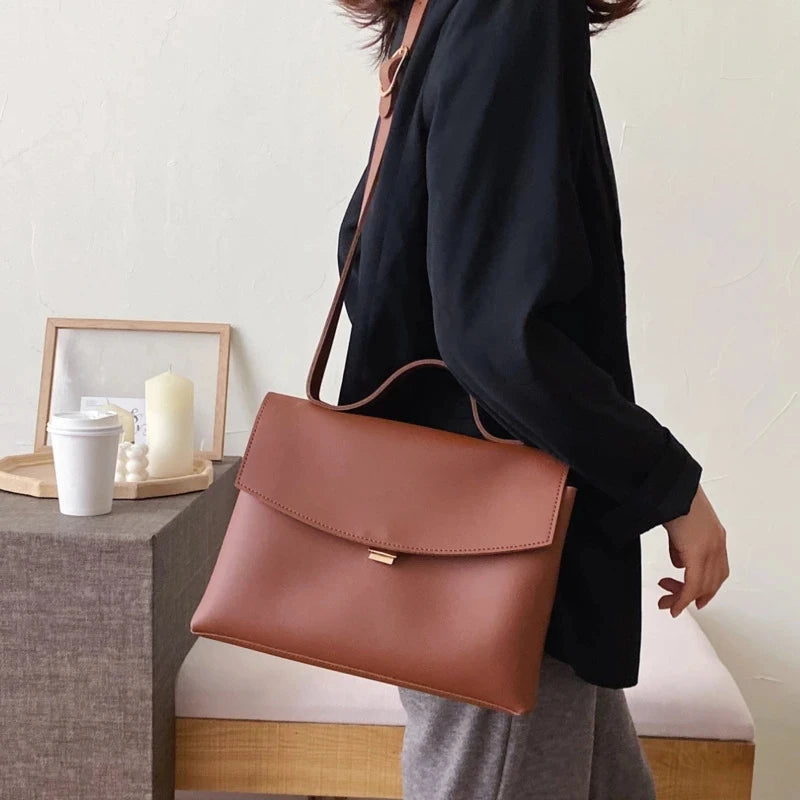 Vintage Ladies Messenger Bag Female Tote Bag PU Leather Women's Handbag