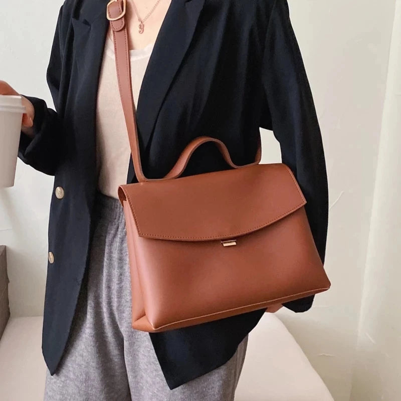 Vintage Ladies Messenger Bag Female Tote Bag PU Leather Women's Handbag