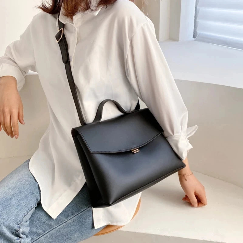 Vintage Ladies Messenger Bag Female Tote Bag PU Leather Women's Handbag