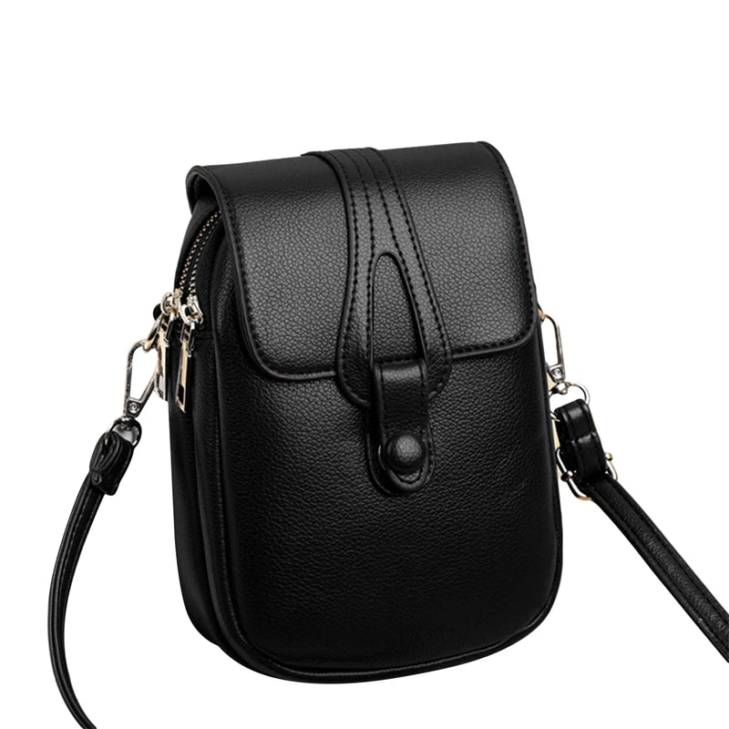 Small Shoulder Bags for Women Retro PU Leather Crossbody Phone Purse Messenger B