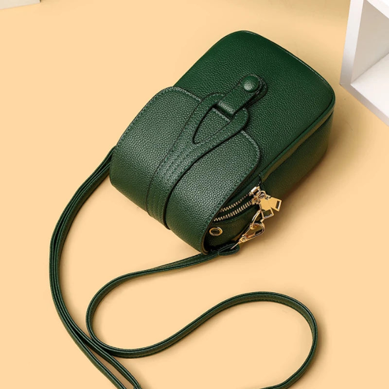 Small Shoulder Bags for Women Retro PU Leather Crossbody Phone Purse Messenger B