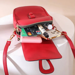Small Shoulder Bags for Women Retro PU Leather Crossbody Phone Purse Messenger B