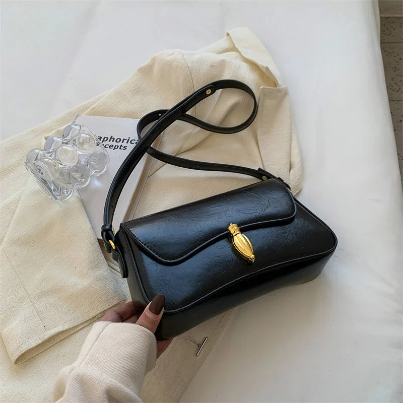 Vintage Flap Crossbody Bag Winter Trends Leather Shoulder Bag