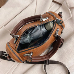 Vintage Flowers Pendant Handbags Women's Boston Bag
