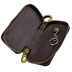 Vintage Leather Car Key Holder Key Wallet Keychain Men Women