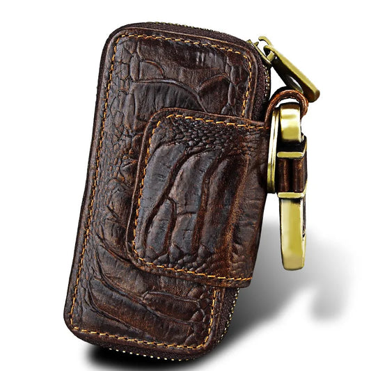 Vintage Leather Car Key Holder Key Wallet Keychain Men Women