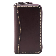 Vintage Leather Key Holder Housekeeper Women Car Key Wallets Female