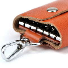 Vintage Leather Key Wallet Zipper Key Case Bag