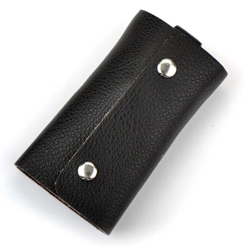 Vintage Leather Key Wallet Zipper Key Case Bag