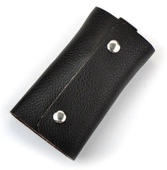 Vintage Leather Key Wallet Zipper Key Case Bag