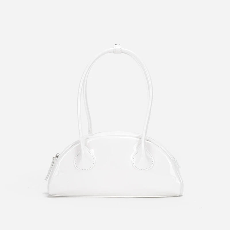 Vintage Patent Leather Women's Shoulder Bag Evening Hobo