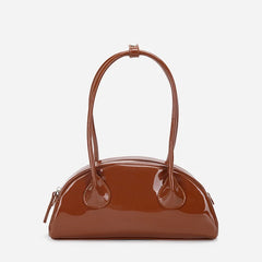 Vintage Patent Leather Women's Shoulder Bag Evening Hobo