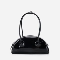 Vintage Patent Leather Women's Shoulder Bag Evening Hobo