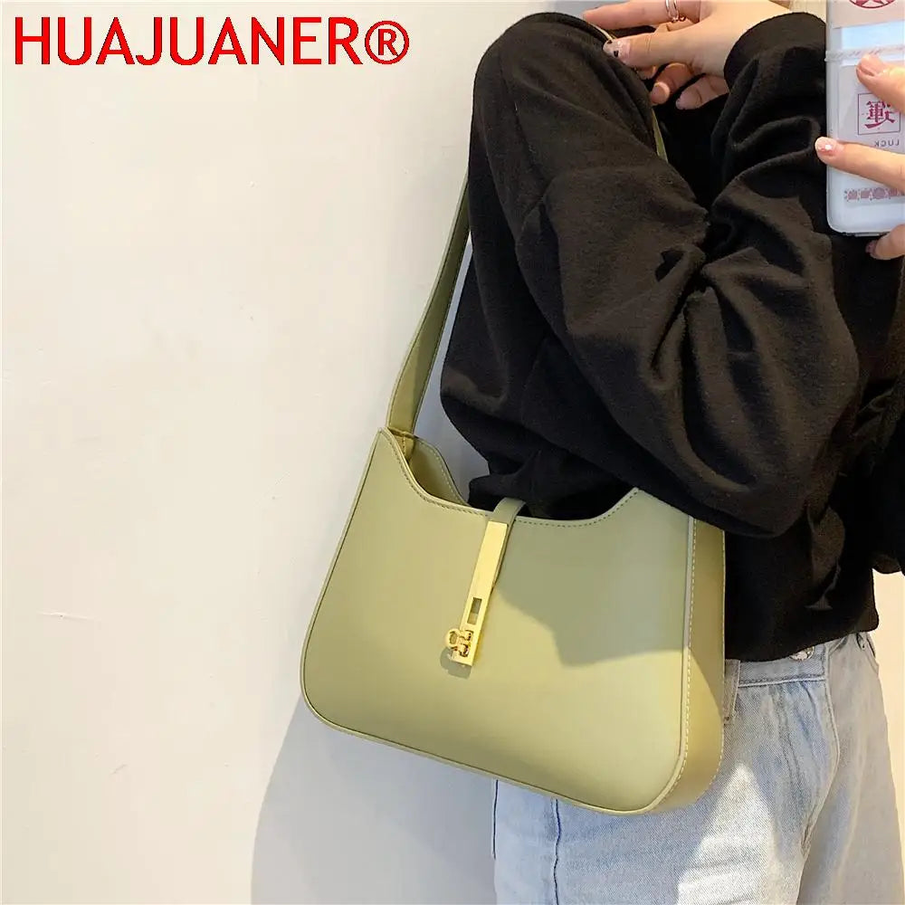 Vintage Half Moon Chain Shoulder Bag Autumn Bucket Ladies Purses Handbags