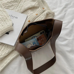 Vintage PU Leather Shoulder Bag Half-Moon Underarm Bag
